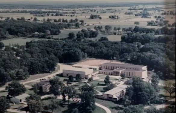 Aerial view of the OA Campus ca. 1990
