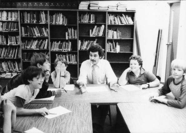 Bill Morelan with his students