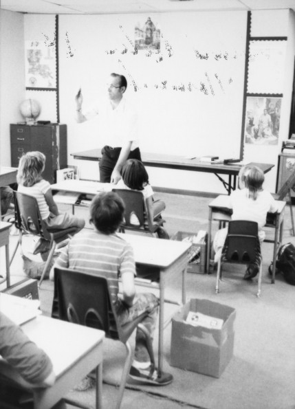  Gerhard Koehn teaching his class 