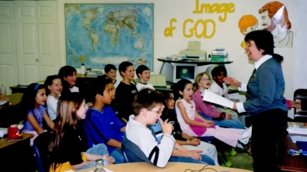 Pat Hall teaching music